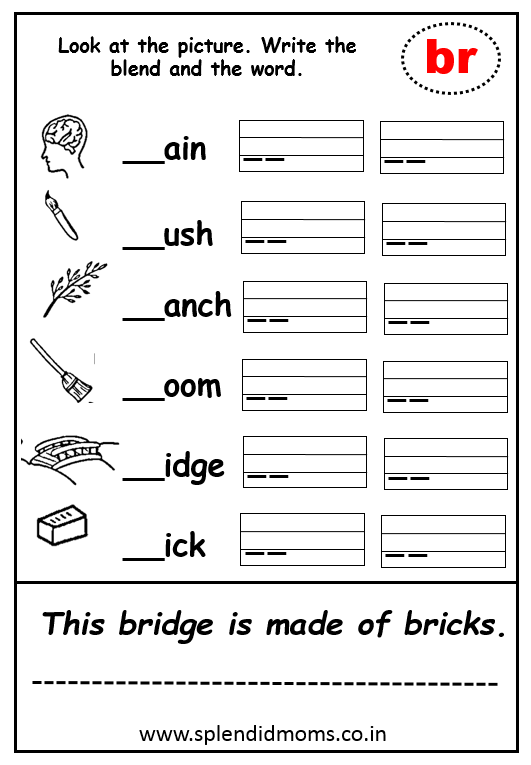 Br Cr Dr Blends Worksheets