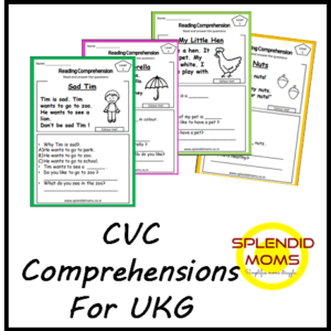 cvc words comprehensions for ukg