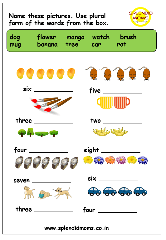 Ing Worksheet Kindergarten Plural Singular