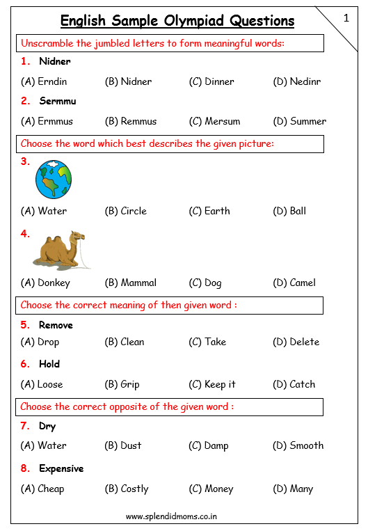 Grade 5 Mathematics Olympiad Preparation Online Practice Questions 