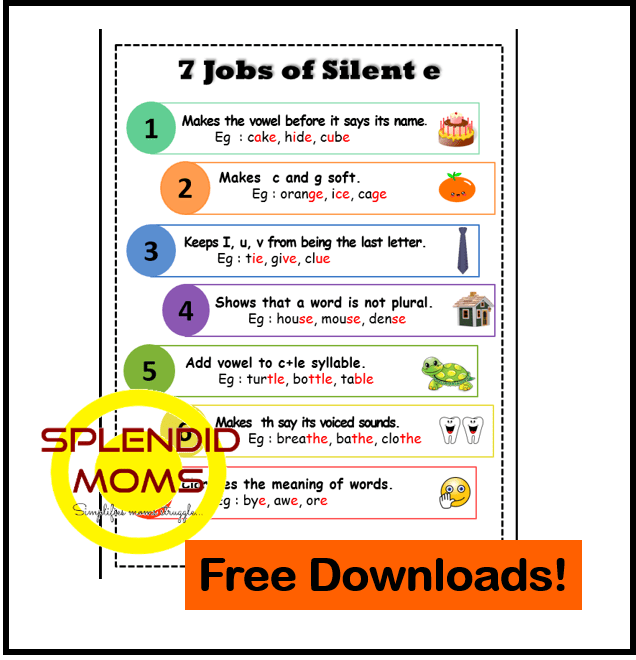 jobs of silent e free worksheets
