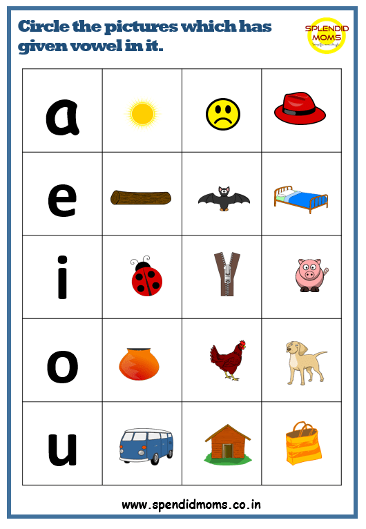 Find Vowel Worksheets - Splendid Moms