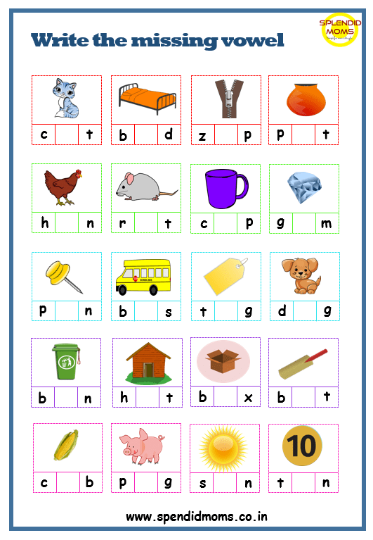 find vowel free worksheet