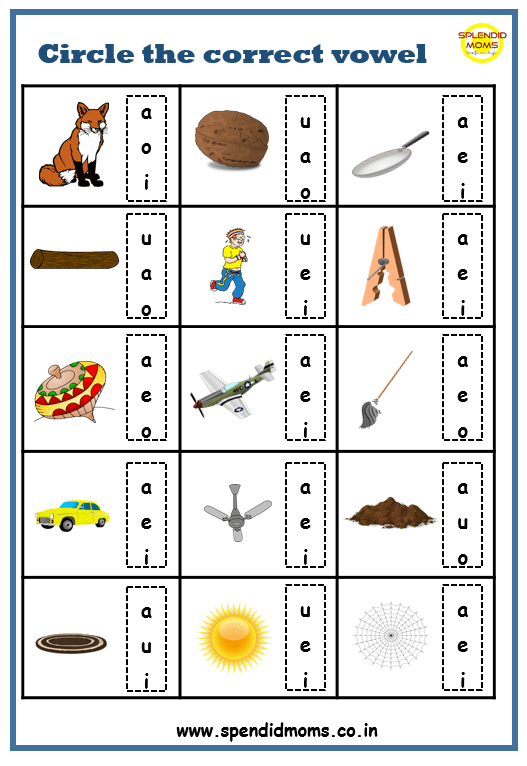 Find Vowel Worksheets - Splendid Moms