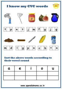 find vowel free worksheet