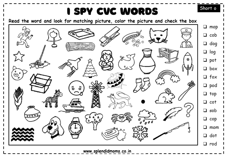 I SPY CVC Words - Splendid Moms