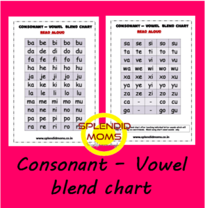 consonant vowel blend chart free download