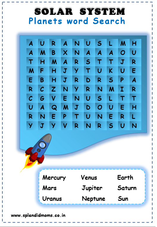 solar system and planets free worksheets