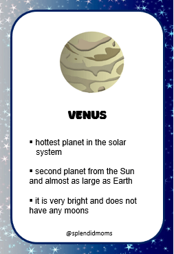 solar system planets free flash cards