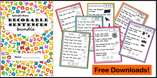 Decodable sentences bundle free download