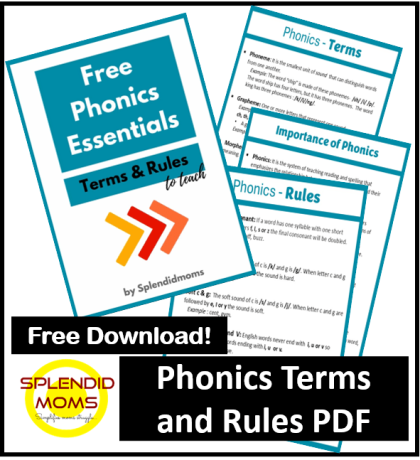 important phonics terms and rules