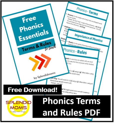 important phonics terms and rules