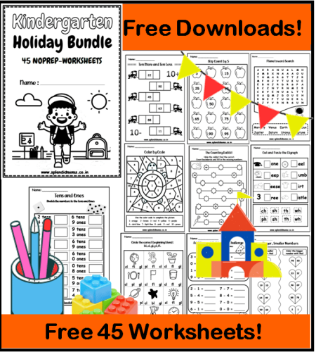 kindergarten holiday bundle free worksheets