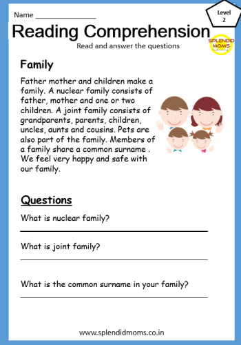 reading comprehension level 2 for class 1 2 free download